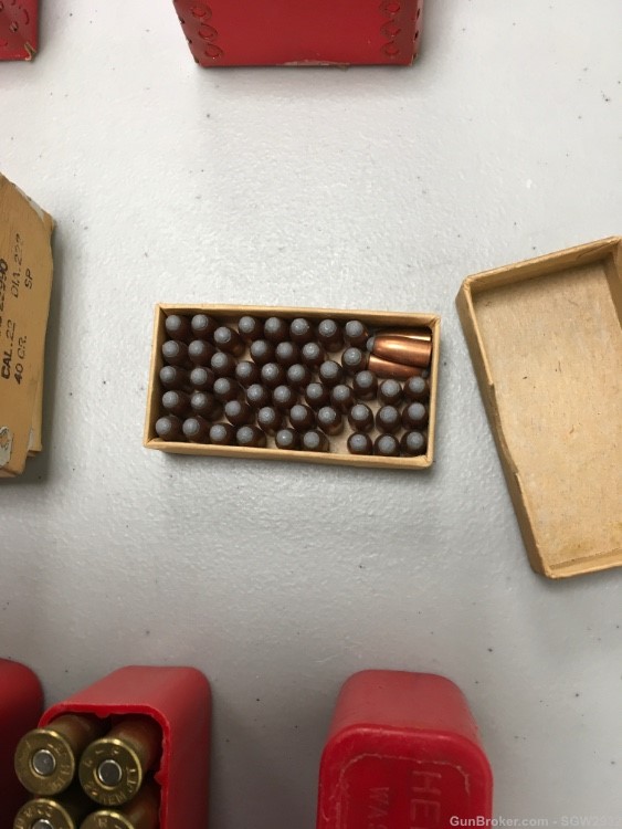 22 Rem Jet Ammunition brass cases bullets tips Remington Winchester Hornady-img-13