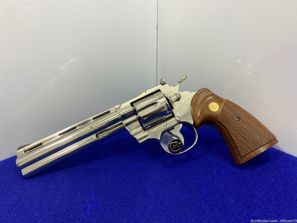 Colt Python .357 Mag Nickel 6" -JAW-DROPPING SNAKE SERIES- Collectible Colt-img-0
