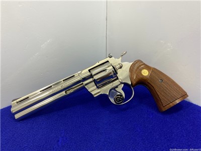 Colt Python .357 Mag Nickel 6" -JAW-DROPPING SNAKE SERIES- Collectible Colt
