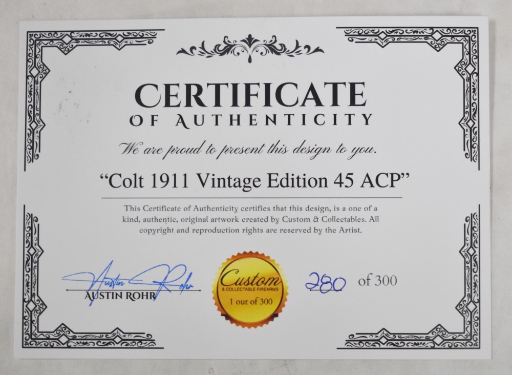 Cnc CNCVINTAGE1911 Colt 1911 Vintage Limited Edition 45 ACP #280 TALO 5"-img-7