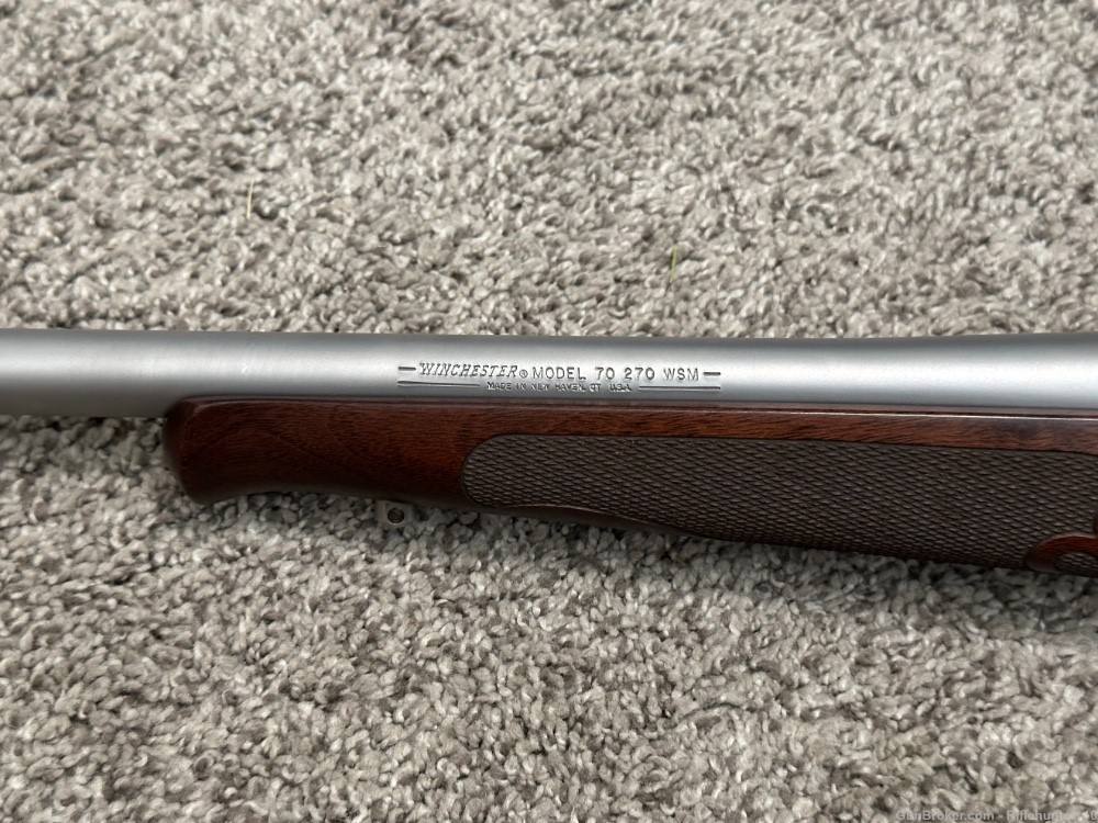 Winchester model 70 Stainless 270 WSM nice old production 24” brl classic -img-6