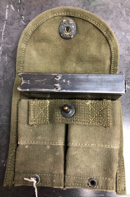 M1 Carbine ammo pouch(GEORGE S. RUMLEY CO 1945) 1mag stamped UU-img-0