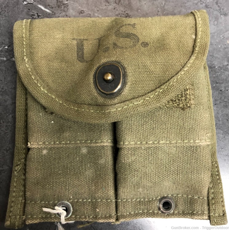 M1 Carbine ammo pouch(GEORGE S. RUMLEY CO 1945) 1mag stamped UU-img-2