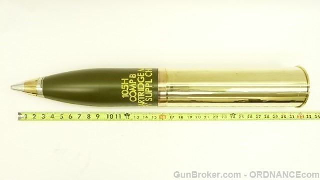 105mm H.E. howitzer INERT M1 shell round inert projectile fuze case casing-img-11