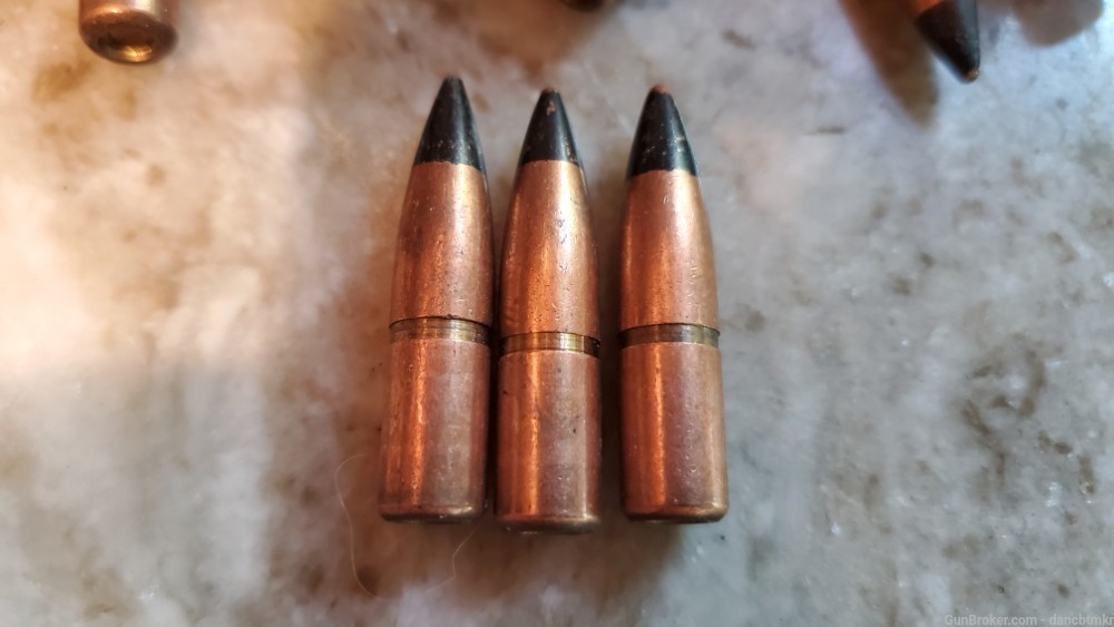 7.62MM .308 Black Tip USGI AP bullets 100 count 164gr tungsten core-img-1