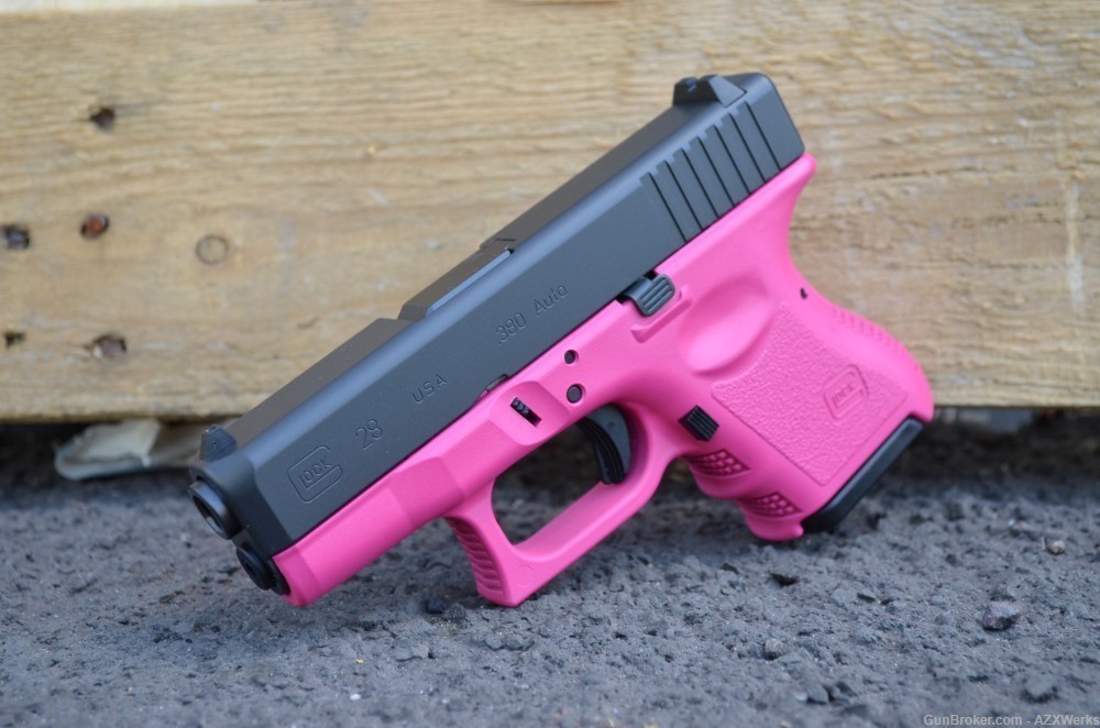 Glock 28 .380acp X-Werks Raspberry Pink Like 26 New Talo Exclusive-img-0
