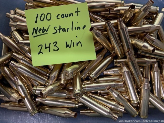 100 Count New Starline 243 Win Brass-img-0