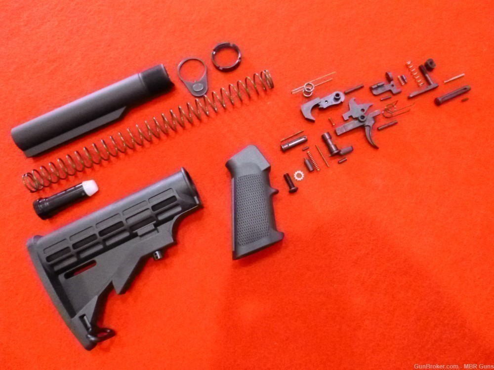 AR 308 Complete Lower Build Kit Lower Parts Kit & Buttstock Assembly-img-0