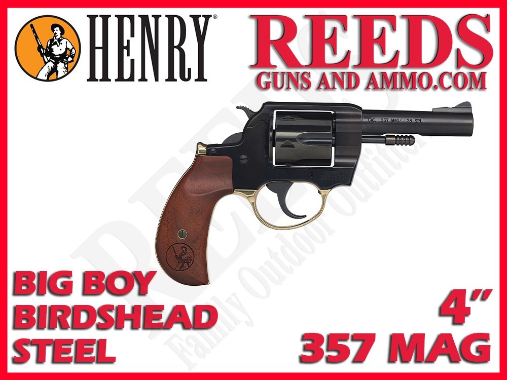 Henry Big Boy Revolver Birdshead Blued 357 Mag 4in 6 Shot H017BDM-img-0