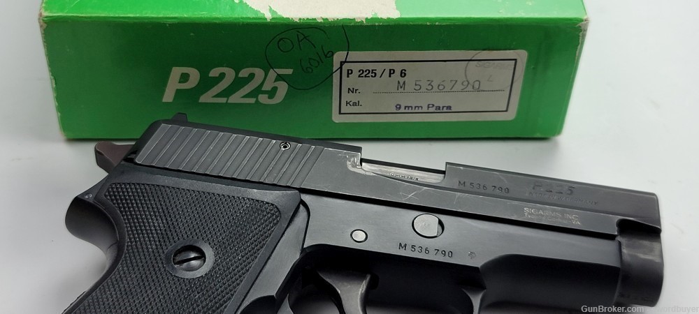 WEST GERMANY SIG SAUER P225 9mm Pistol in GREEN Box!-img-2