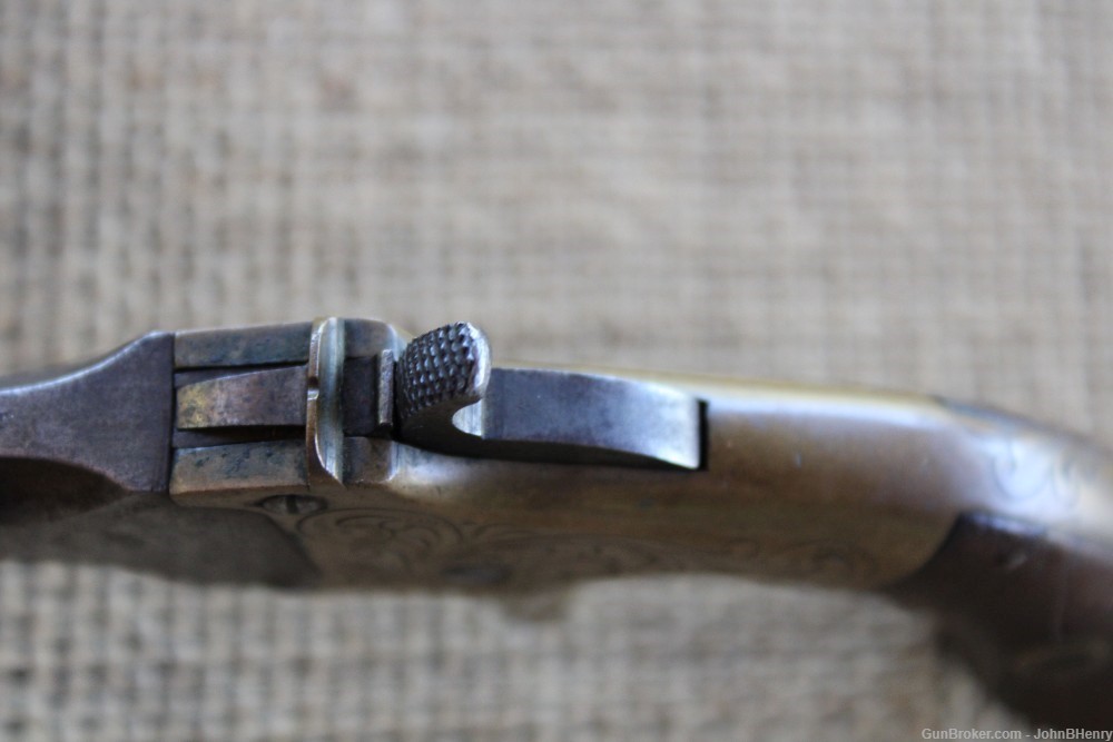 Rare Civil War TJ Stafford 22 Rimfire Engraved Pistol WOW! PENNY START!-img-10