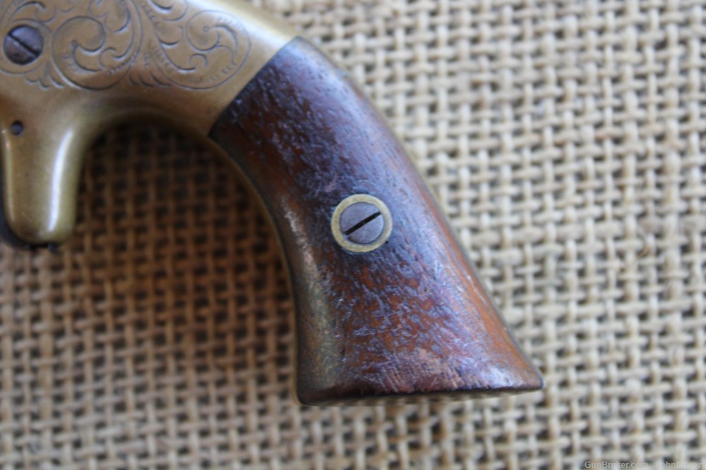 Rare Civil War TJ Stafford 22 Rimfire Engraved Pistol WOW! PENNY START!-img-1