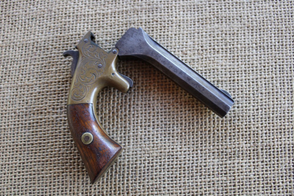 Rare Civil War TJ Stafford 22 Rimfire Engraved Pistol WOW! PENNY START!-img-14