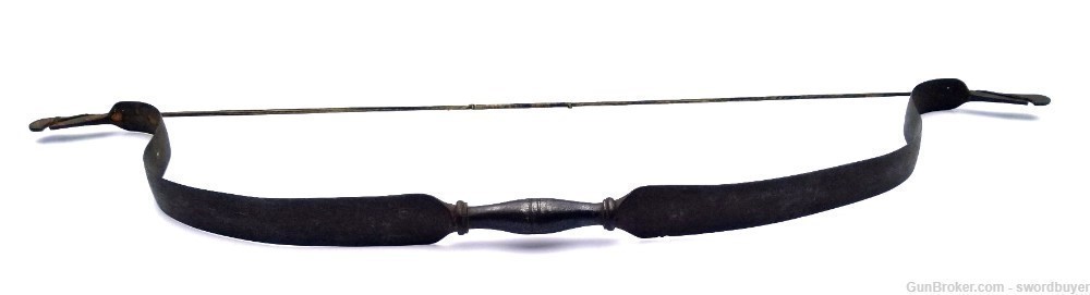 Original Antique 19th century Indo-Persian Mughal Warrior Steel Bow -img-13