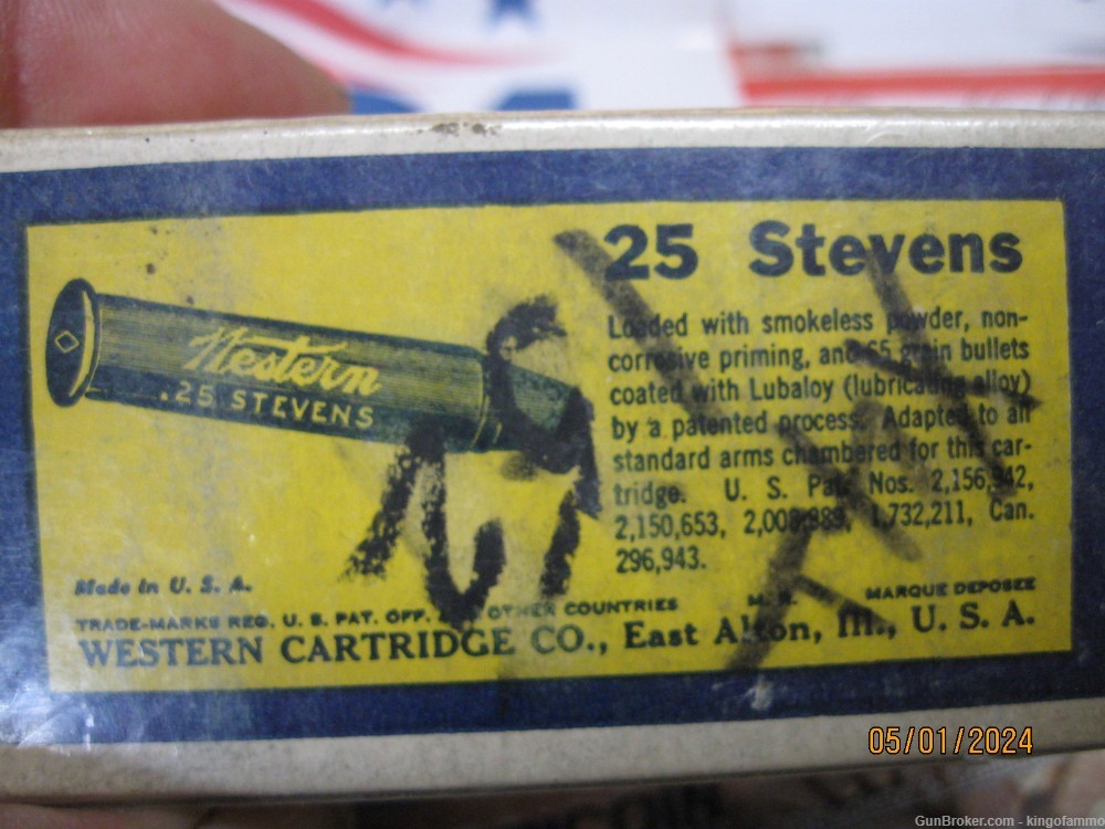 Rare Now 25 STEVENS Long Western Minty 50 rd Rimfire Target Box Ammo; more-img-4