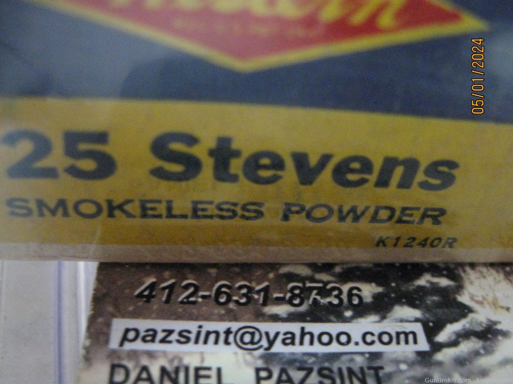 Rare Now 25 STEVENS Long Western Minty 50 rd Rimfire Target Box Ammo; more-img-5