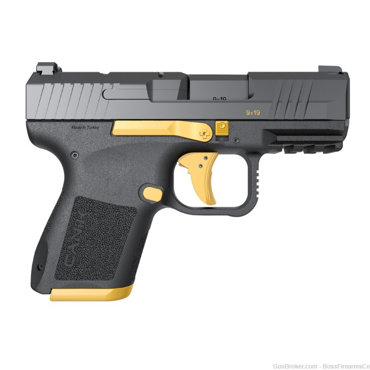 Canik METE MC9 9mm Luger Semi-Auto Pistol 3.18" Blk/Gold HG7620G-N-img-1