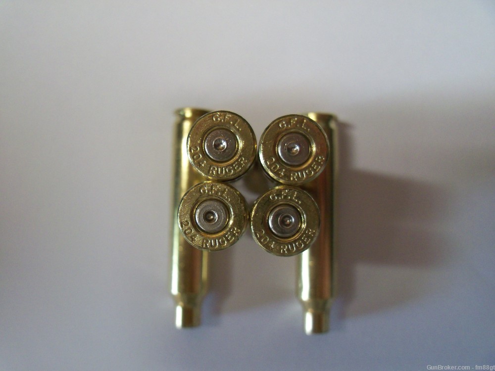 204 Ruger once fired brass (100ct GFL)-img-0