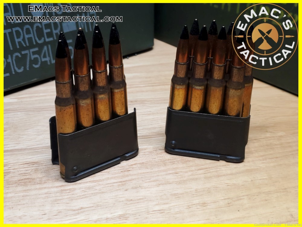 30-06 Black Tipped Armor Piercing [AP] 8 Round Enbloc Clip [5x Clips]-img-0