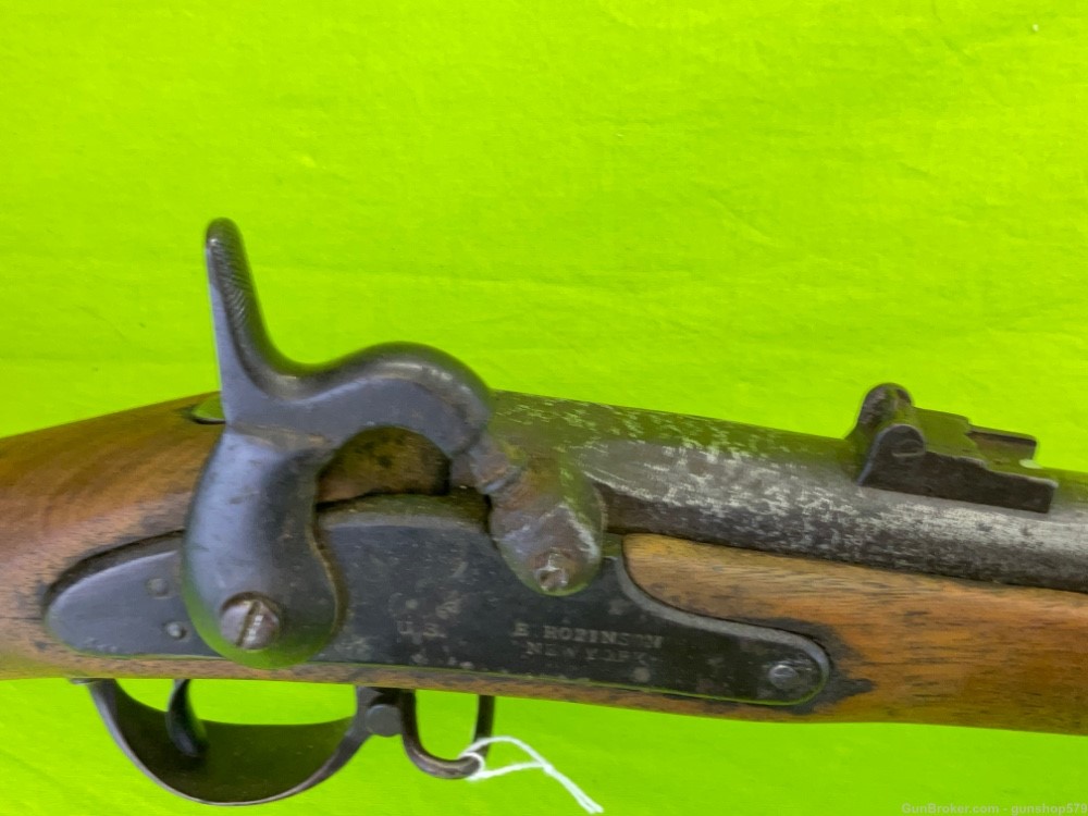 Civil War Springfield 1861 Contract Musket 58 Cal E Robinson NY MFG 1863-img-9
