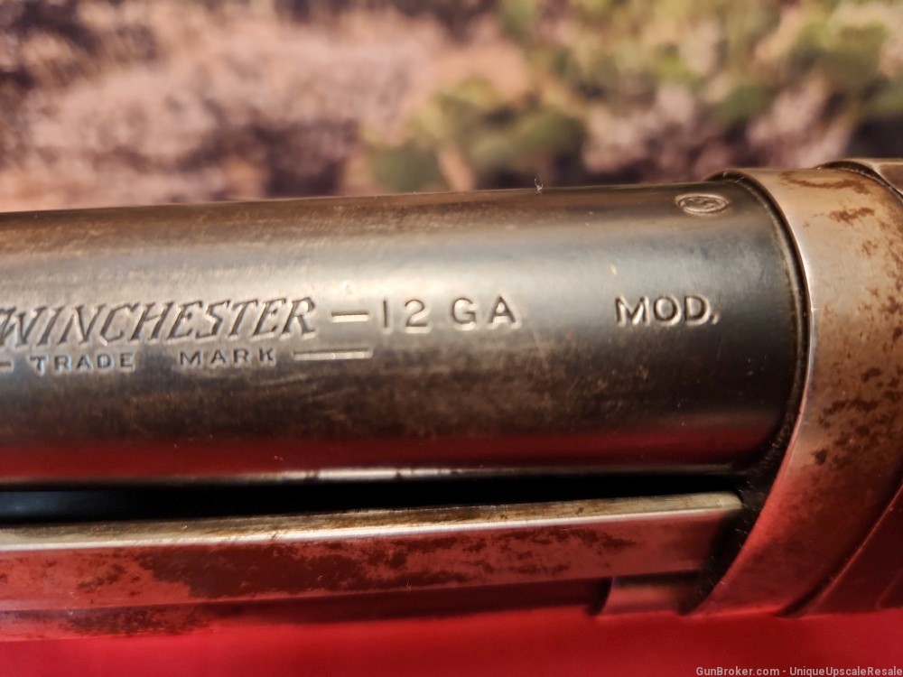 Winchester model 97 pump shotgun in 12 ga. Mod choke barrel. Fixer Upper-img-16
