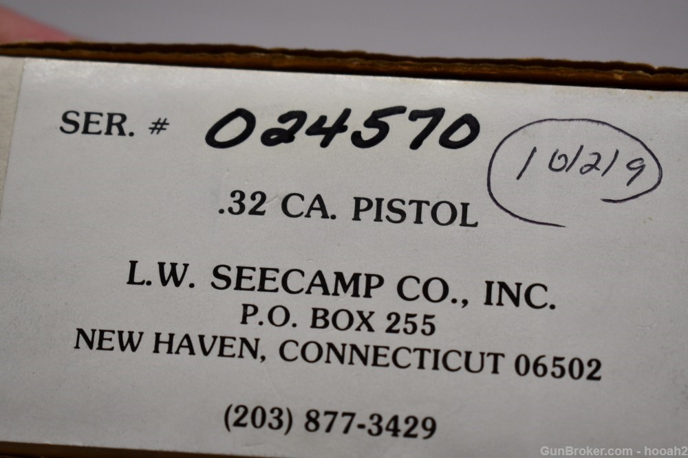 New Old Stock Sealed In Box LW Seecamp 32 ACP Semi Auto Pistol READ-img-10