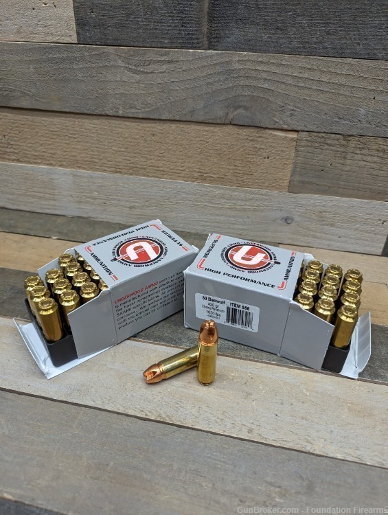 40 Total Rounds Underwood .50 Beowulf Xtreme Penetrator 420gr 1650 fps -img-0