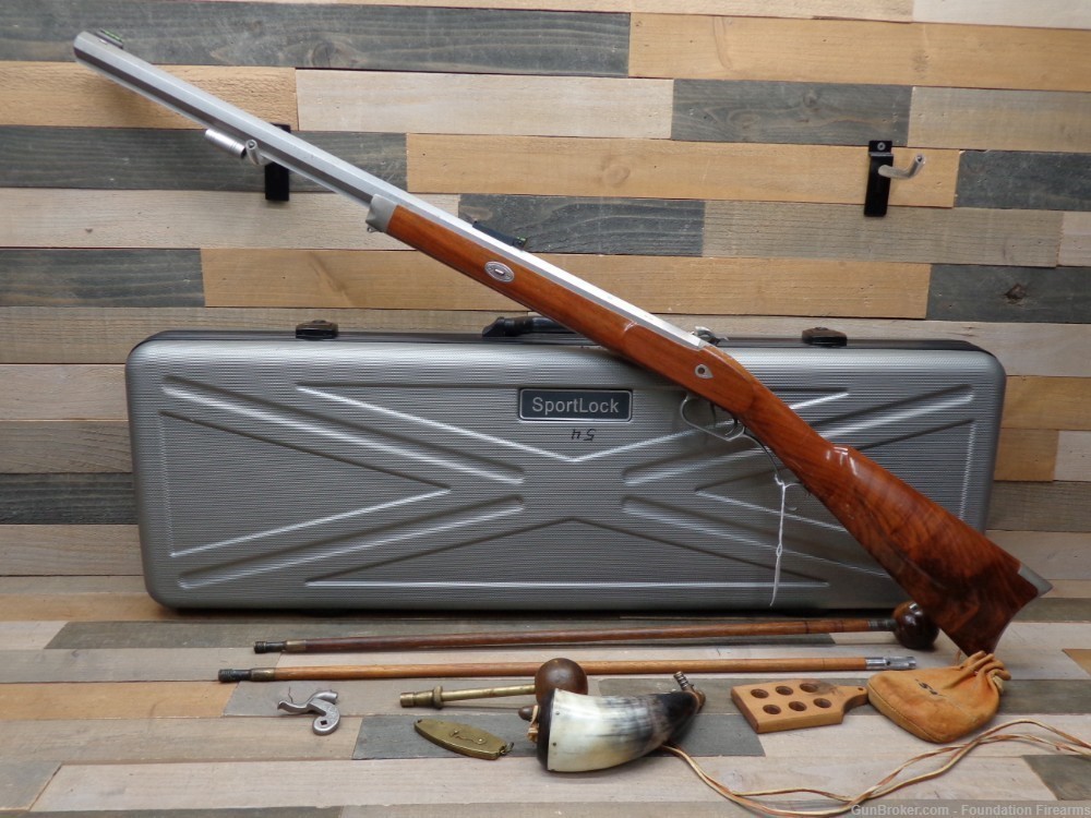 Thompson Hawken Cougar .54 Black Powder Rifle Stainless G R Douglas Barrel-img-10