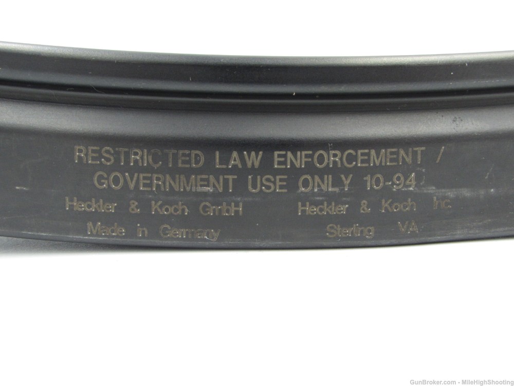 Heckler & Koch HK MP5 30rd 9mm Mag, Marked: "RESTRICTED LAW ENFORCEMENT"-img-0
