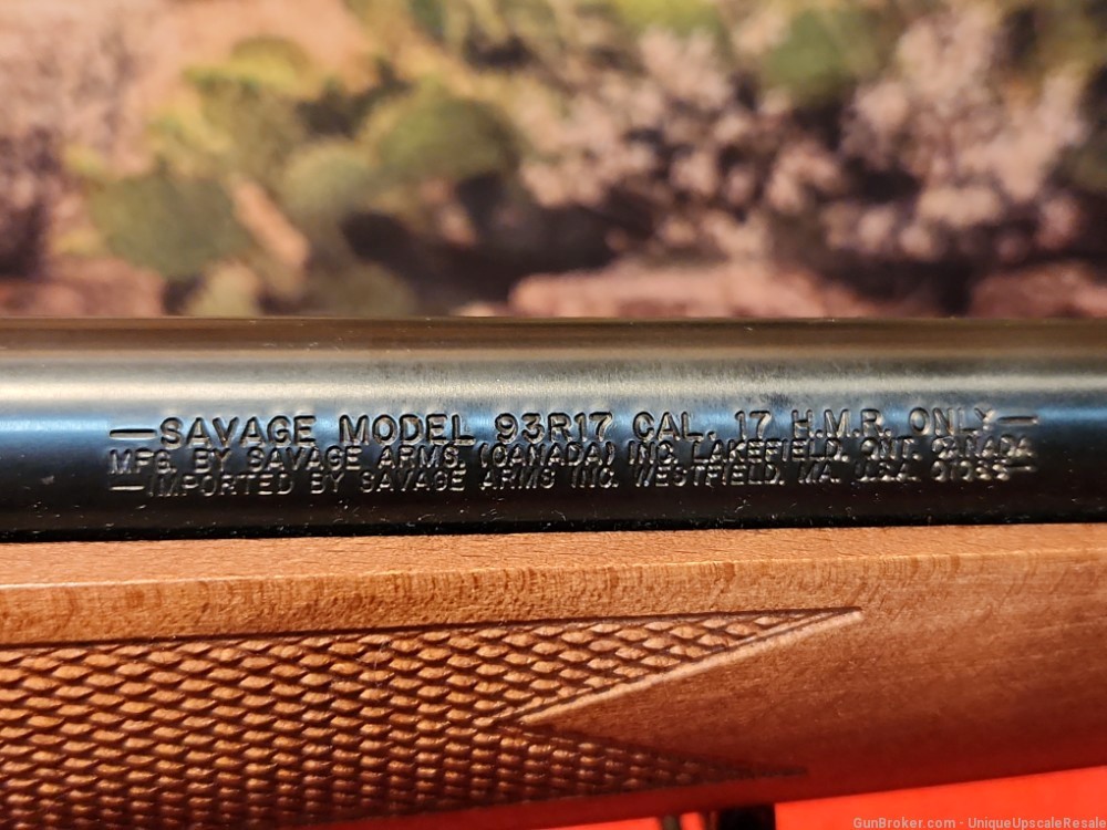 Savage model 93R17 left hand bolt action with scope in 17hmr-img-9