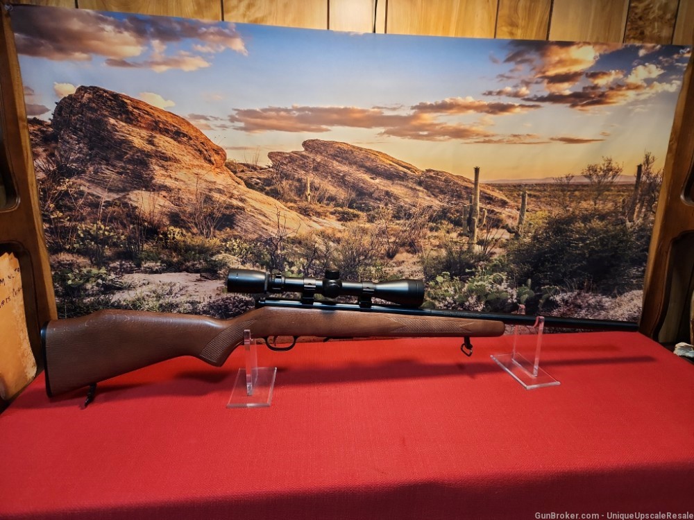 Savage model 93R17 left hand bolt action with scope in 17hmr-img-0