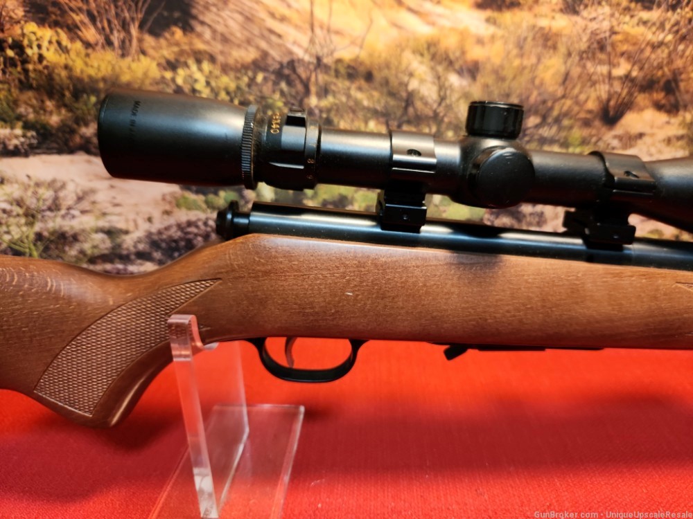 Savage model 93R17 left hand bolt action with scope in 17hmr-img-1