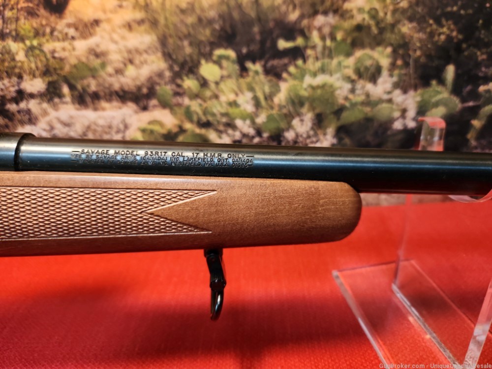 Savage model 93R17 left hand bolt action with scope in 17hmr-img-5
