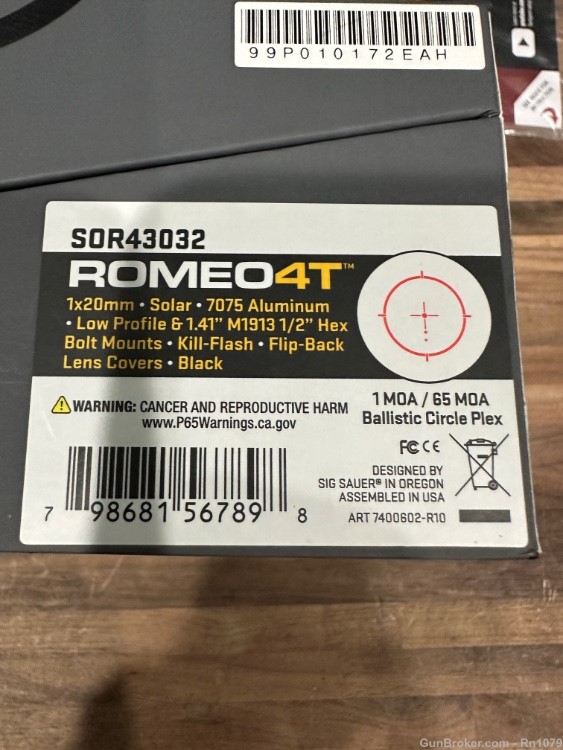 Sig Sauer Romeo4t like new for sale-img-0