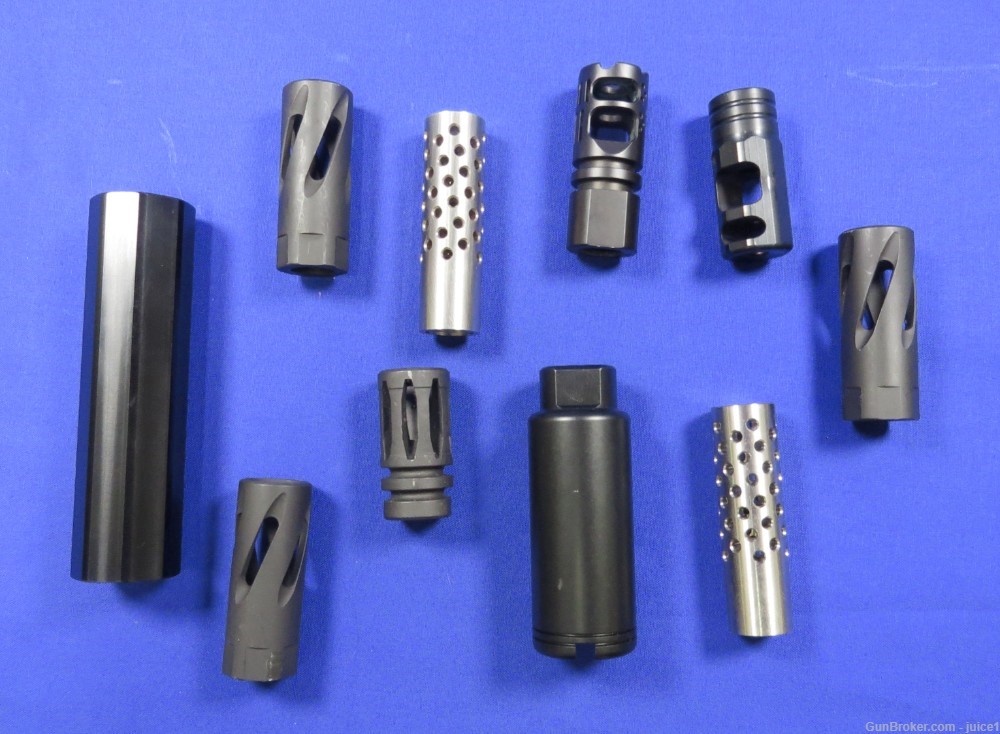 Lot of 17 Muzzle Devices - AR15 AR10 - Black Rain Ordnance, VG6, & More!-img-2