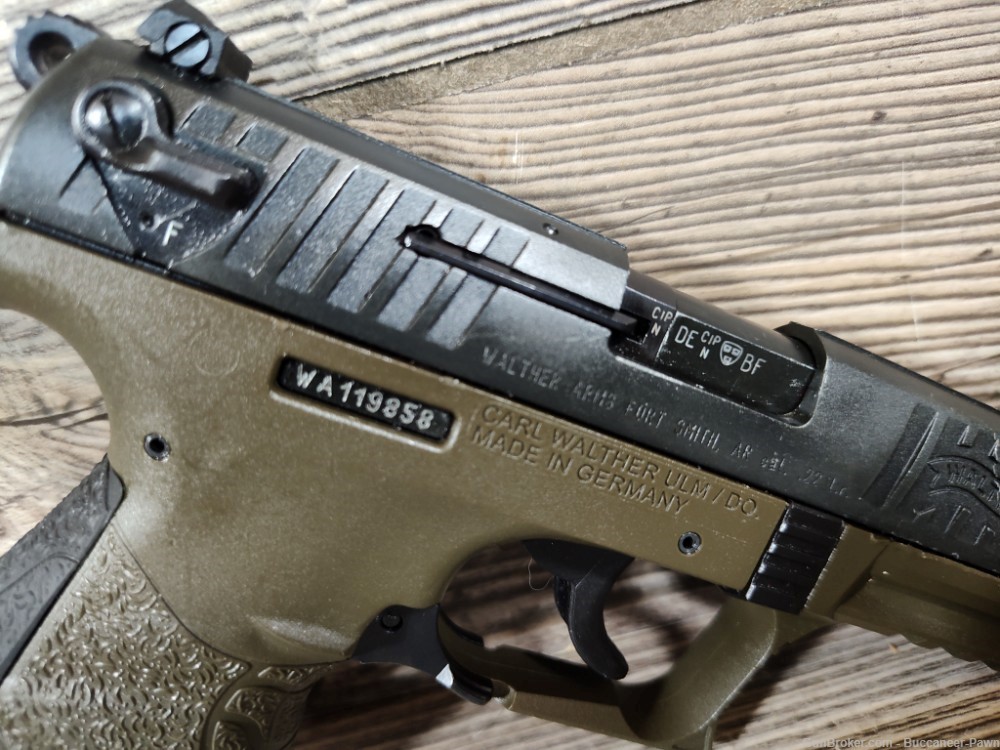 Walther P22 Olive Drab Green Frame & Black Slide .22LR 3.42" Barrel One Mag-img-18