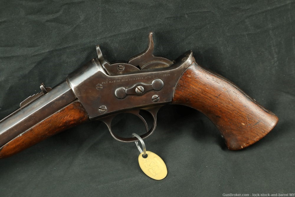 Remington Model 1891 .22 Short, Long Rolling Block Target Pistol, Antique-img-6