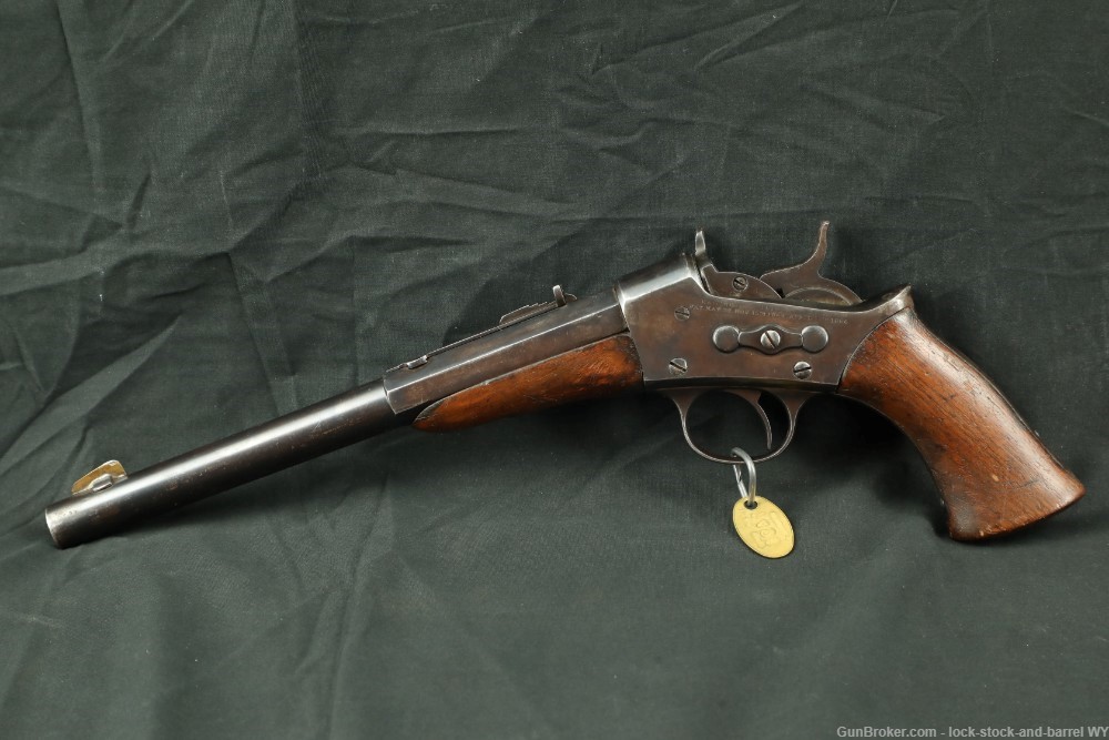 Remington Model 1891 .22 Short, Long Rolling Block Target Pistol, Antique-img-4