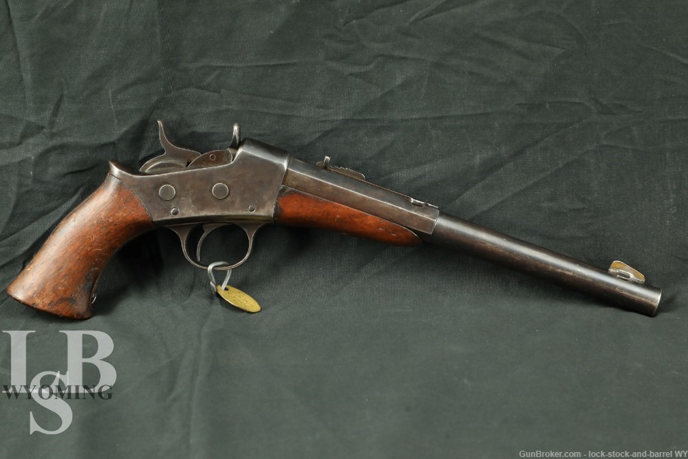 Remington Model 1891 .22 Short, Long Rolling Block Target Pistol, Antique-img-0