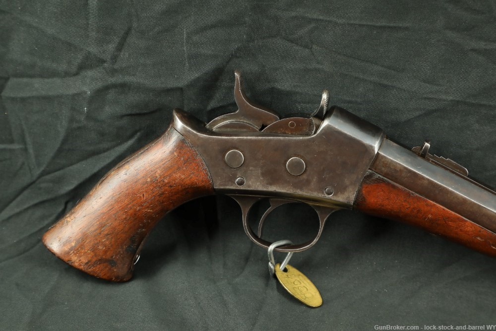 Remington Model 1891 .22 Short, Long Rolling Block Target Pistol, Antique-img-2