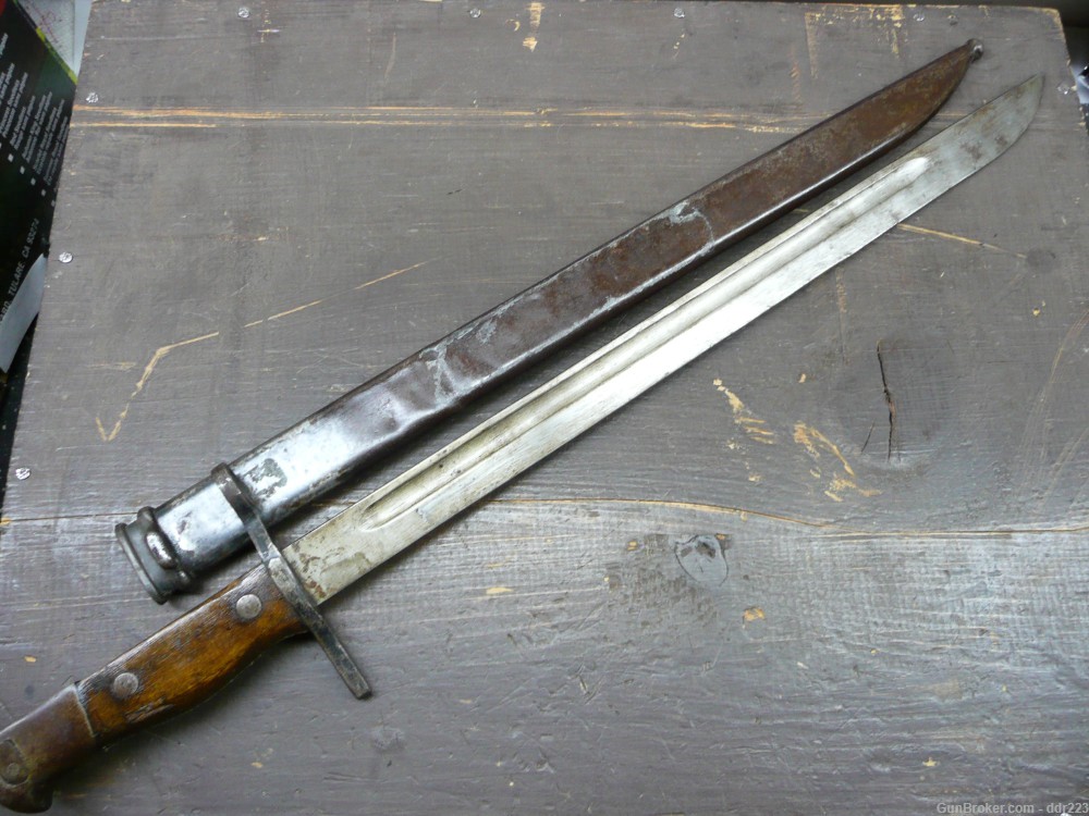 Japanese Type 30 Arisaka Training Bayonet & Scabbard  (R985) -img-0