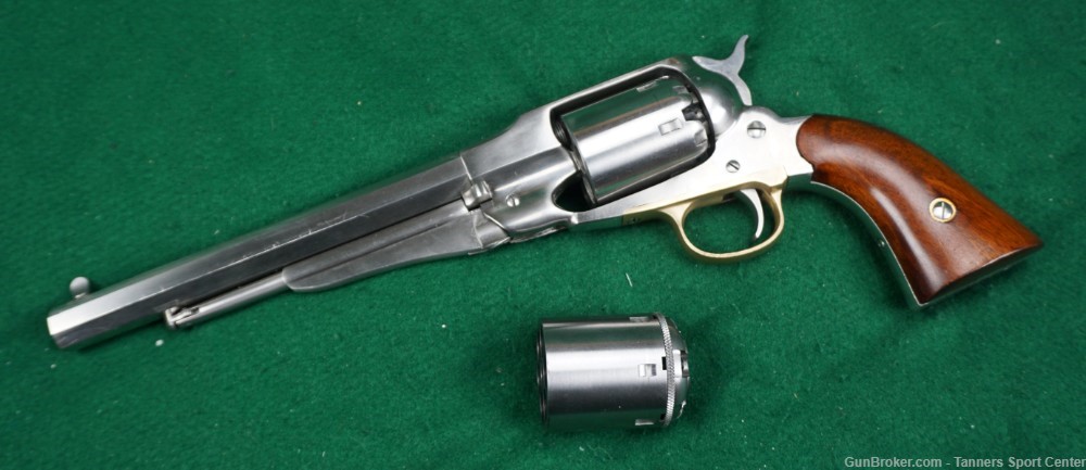 Uberti / Colt 1858 Army Stainless 44cal w/ 45colt Conversion Cylinder -img-0