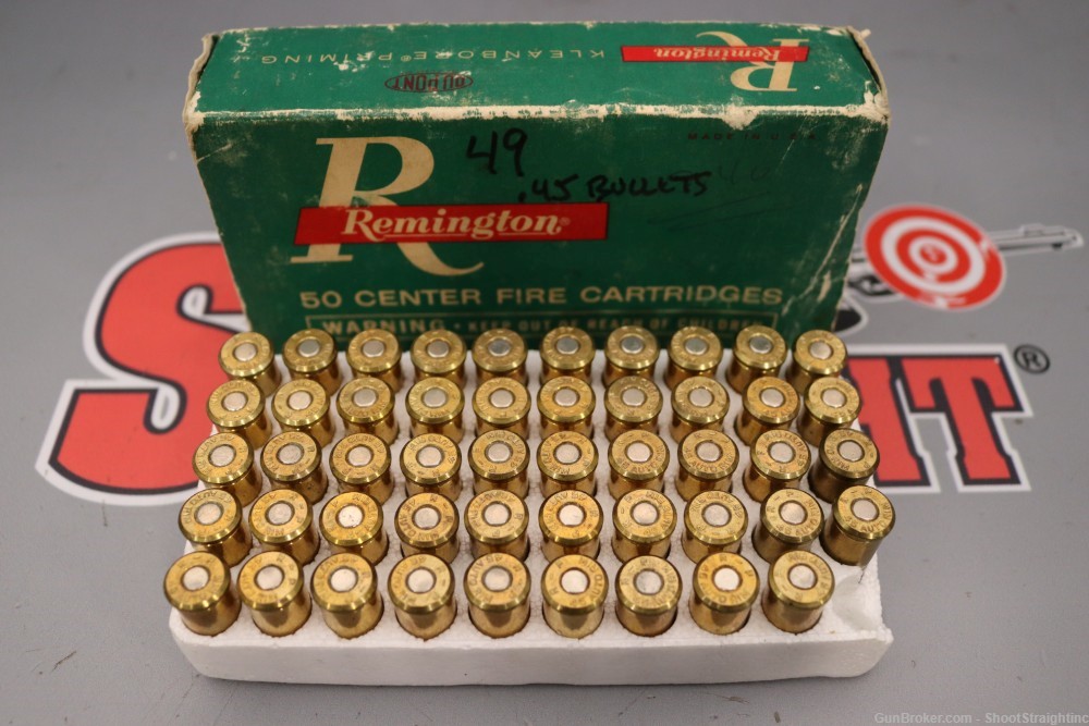 Lot O' One (1) Box of 49rds Remington .45 Auto Rim 230gr Lead-img-6