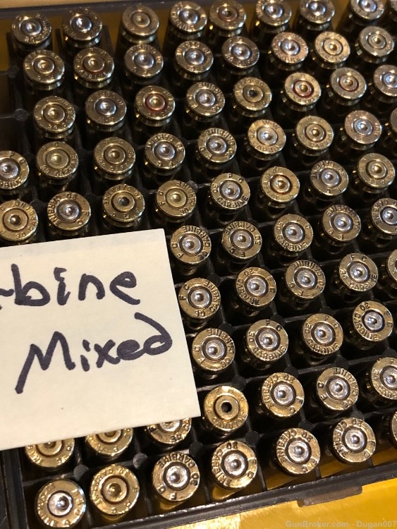 30 carbine fired brass mixed commercial headstamped -img-2