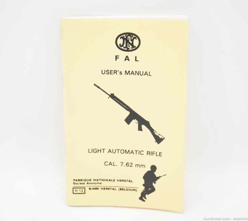 FN FNH FAL 7.62 MM "LIGHT AUTOMATIC RIFLE" USERS MANAUL/INSTRUCTION REPRINT-img-0