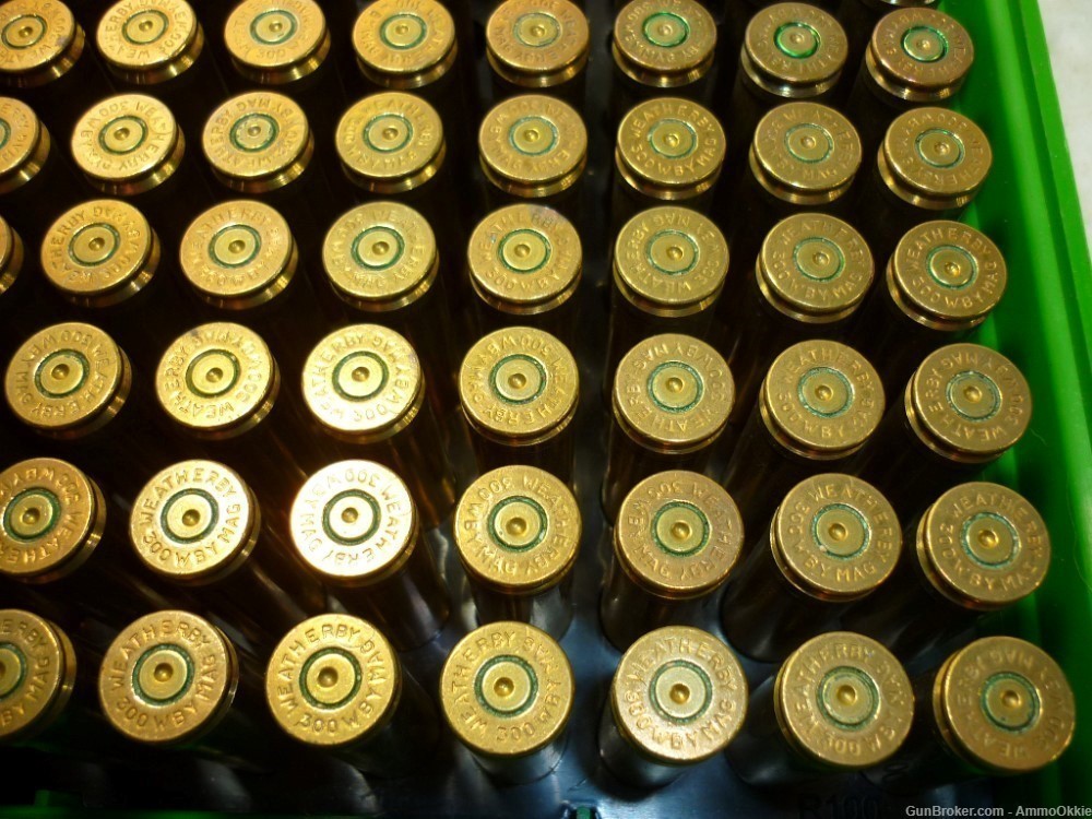 20ct - ONCE FIRED BRASS - 300 WBY MAG - WEATHERBY Factory Brass UNPROCESSED-img-8