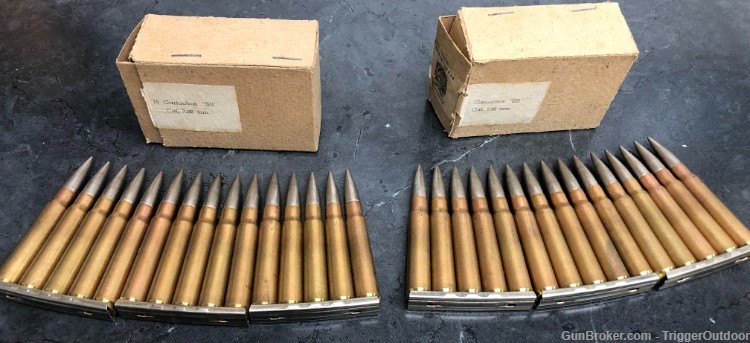2 Boxes 30 Rd Ecuadorian 8x57 7.92mm Surplus Rifle Ammunition 8mm Mauser-img-1
