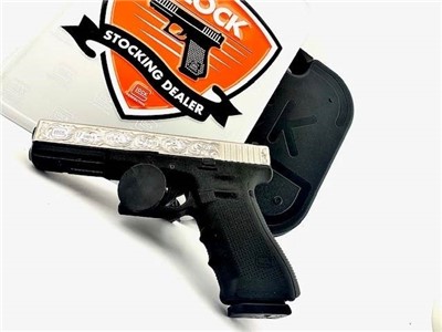 Glock 17 Gen 4 Pistol Engraved Slide 9 mm