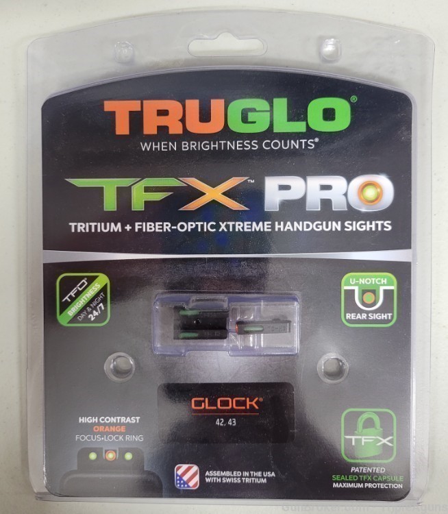 Truglo TFX Pro tritium fiber optic sights Glock 42 43x 48 TG13GL3PC-img-0