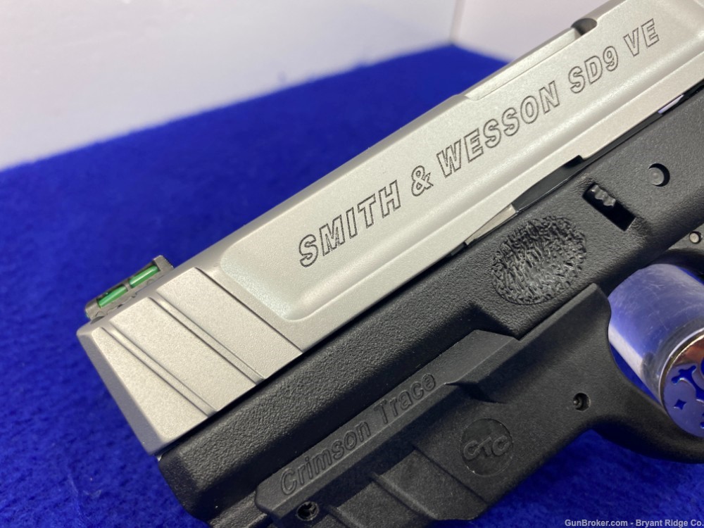Smith Wesson SD9VE 9mm SS 4" *EYE CATCHING MOUNTED CRIMSON TRACE LASER*-img-25